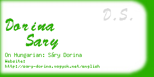 dorina sary business card