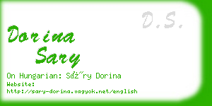 dorina sary business card